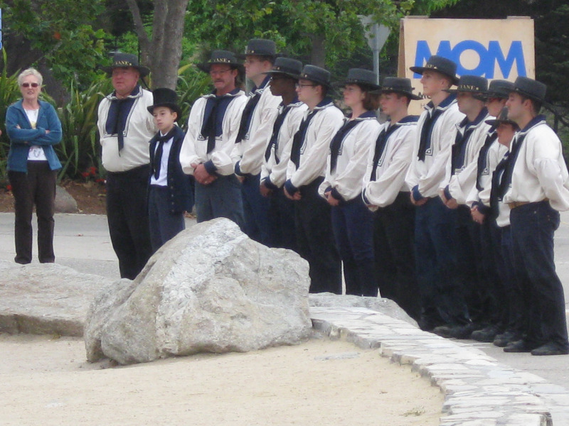 Just before raising the flag